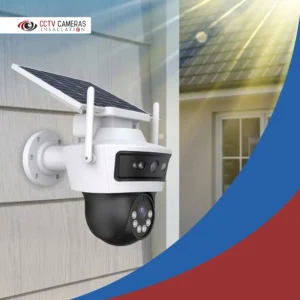 Hybrid solar PTZ camera with panel and battery backup