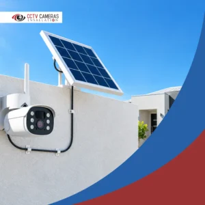 Wall-mounted solar CCTV camera for residential use