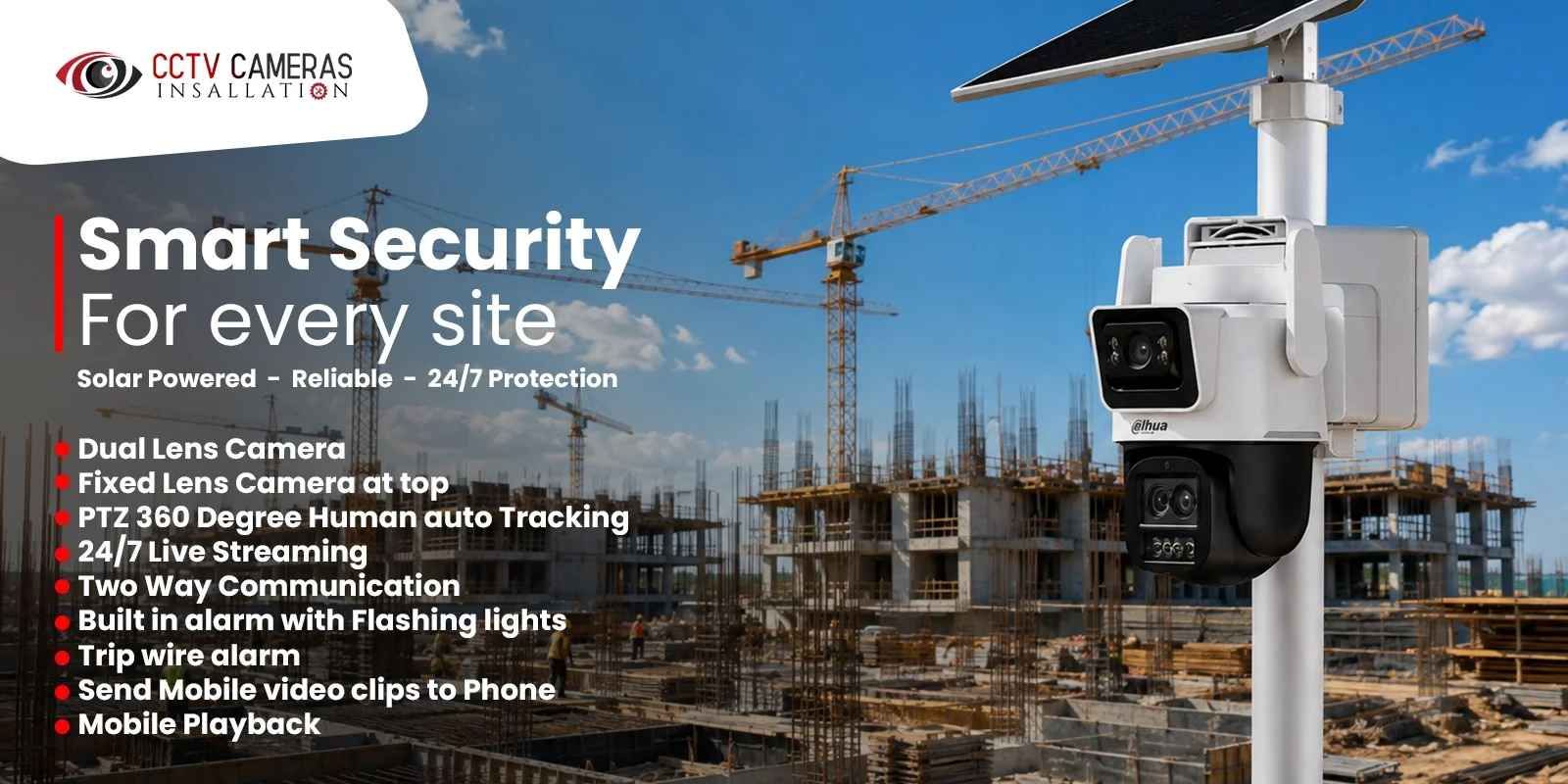 Dahua dual lens PTZ solar CCTV camera