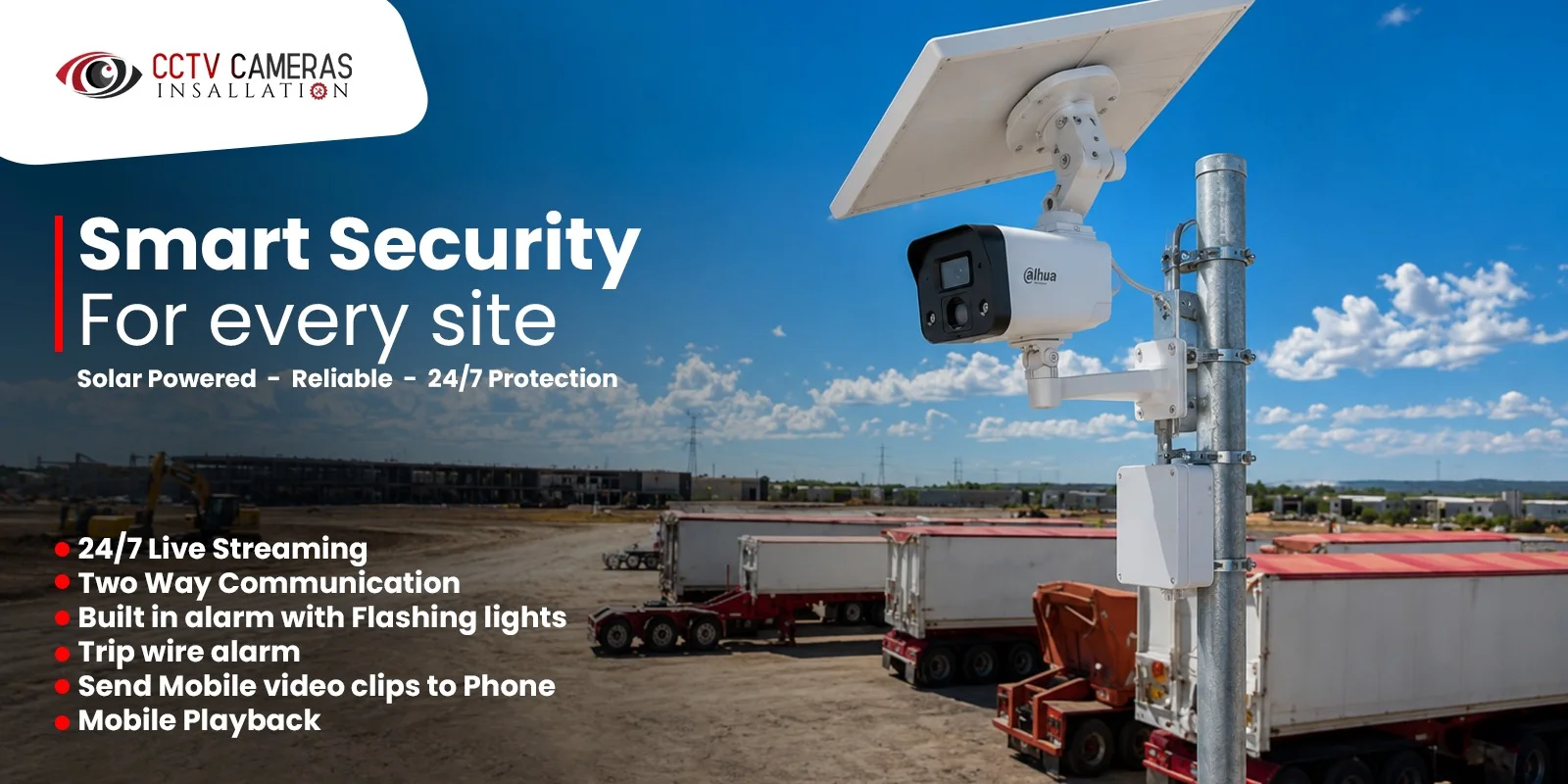Dahua solar TIOC CCTV camera with alarm